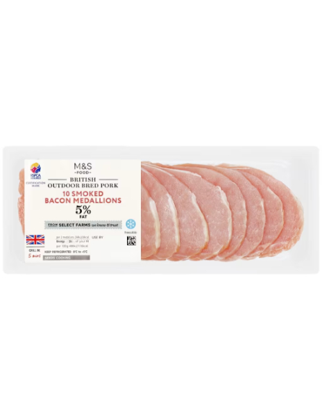 British Outdoor Bred Pork Smoked Bacon Medallions