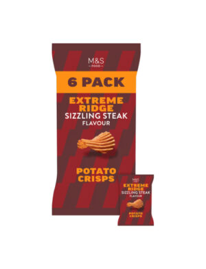 Extreme Ridge Sizzling Steak Flavour Potato Crisps