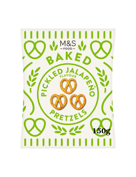 Baked Pickled Jalapeño Flavour Pretzels