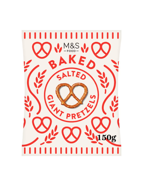 Baked Salted Giant Pretzels