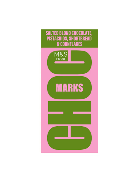 Choc Marks Blond Chocolate and Pistachio Bar