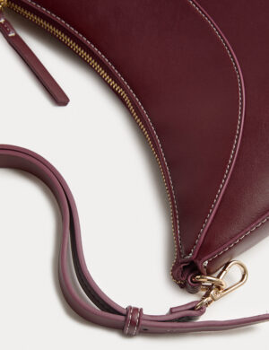 Contrast Stitch Scoop Shoulder Bag
