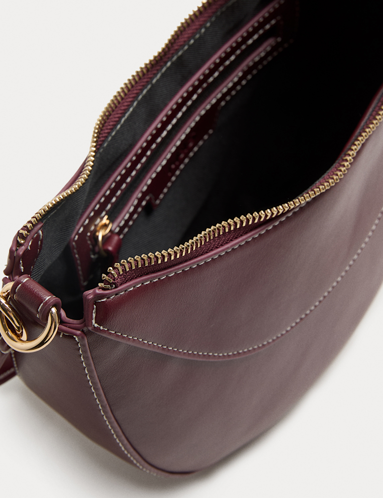 Contrast Stitch Scoop Shoulder Bag