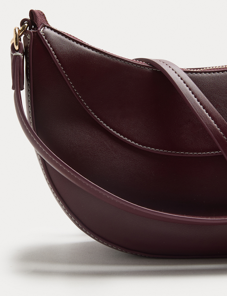 Contrast Stitch Scoop Shoulder Bag