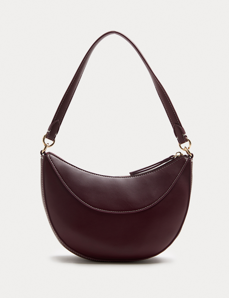 Contrast Stitch Scoop Shoulder Bag
