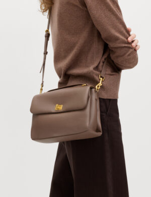 Faux Leather Puffy Cross Body Bag