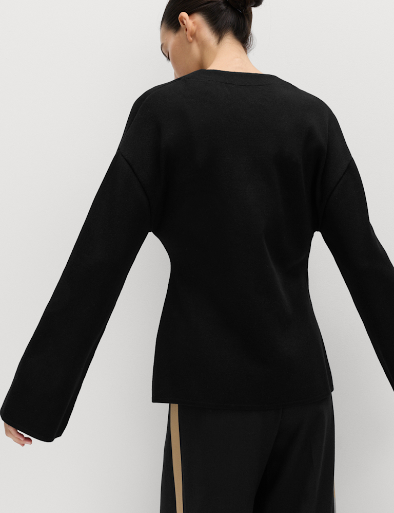 Soft Touch V-Neck Knitted Jacket