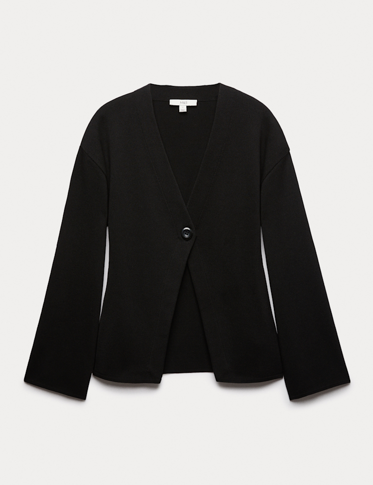 Soft Touch V-Neck Knitted Jacket