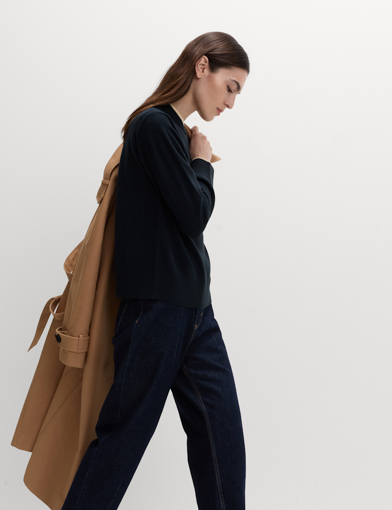 Air-Yarn Tipped Crew Neck Jumper