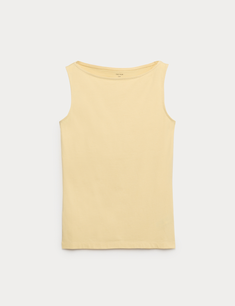 Cotton Rich Slash Neck Slim Fit Vest