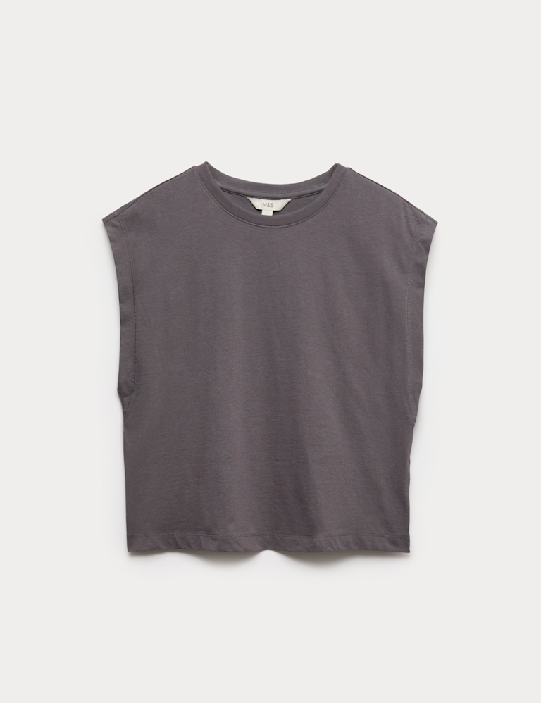 Pure Cotton Cap Sleeve T-Shirt