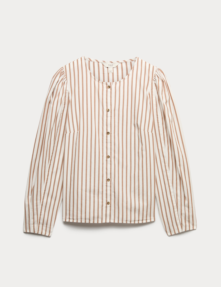 Pure Cotton Printed Button Through Blouse