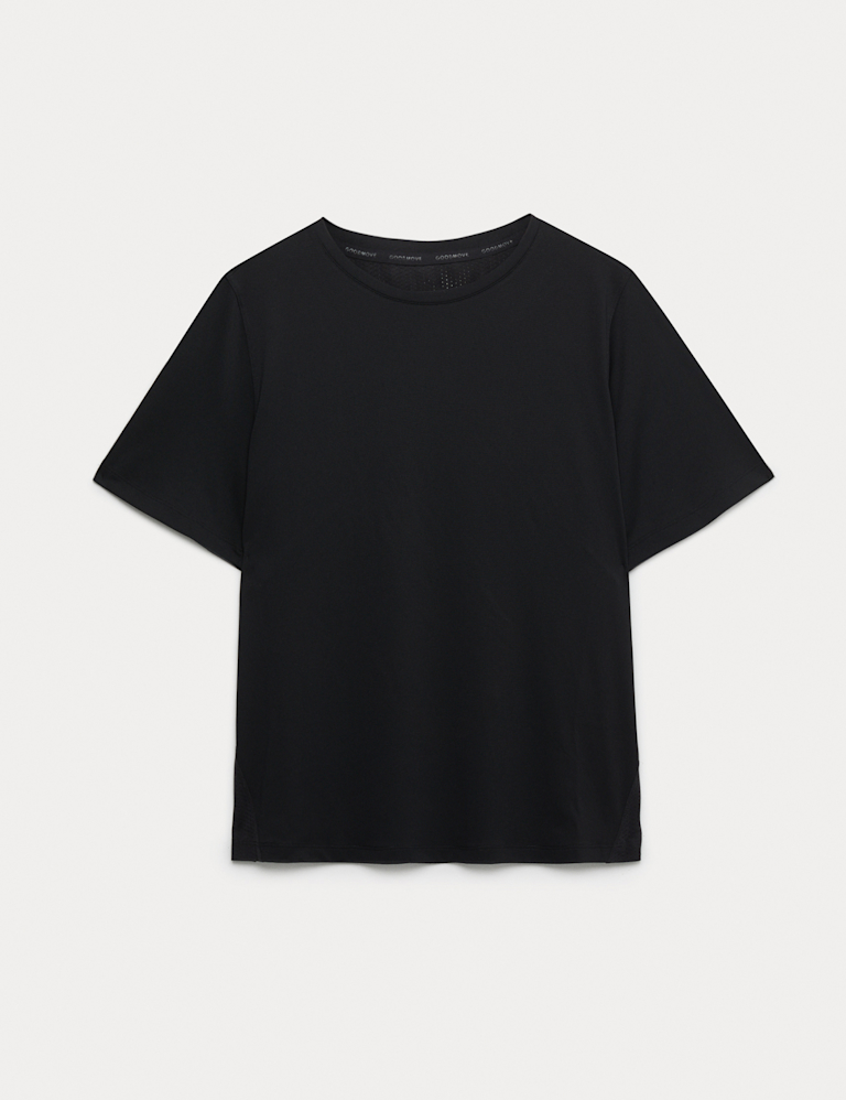 Crew Neck Mesh Panel Relaxed T-Shirt