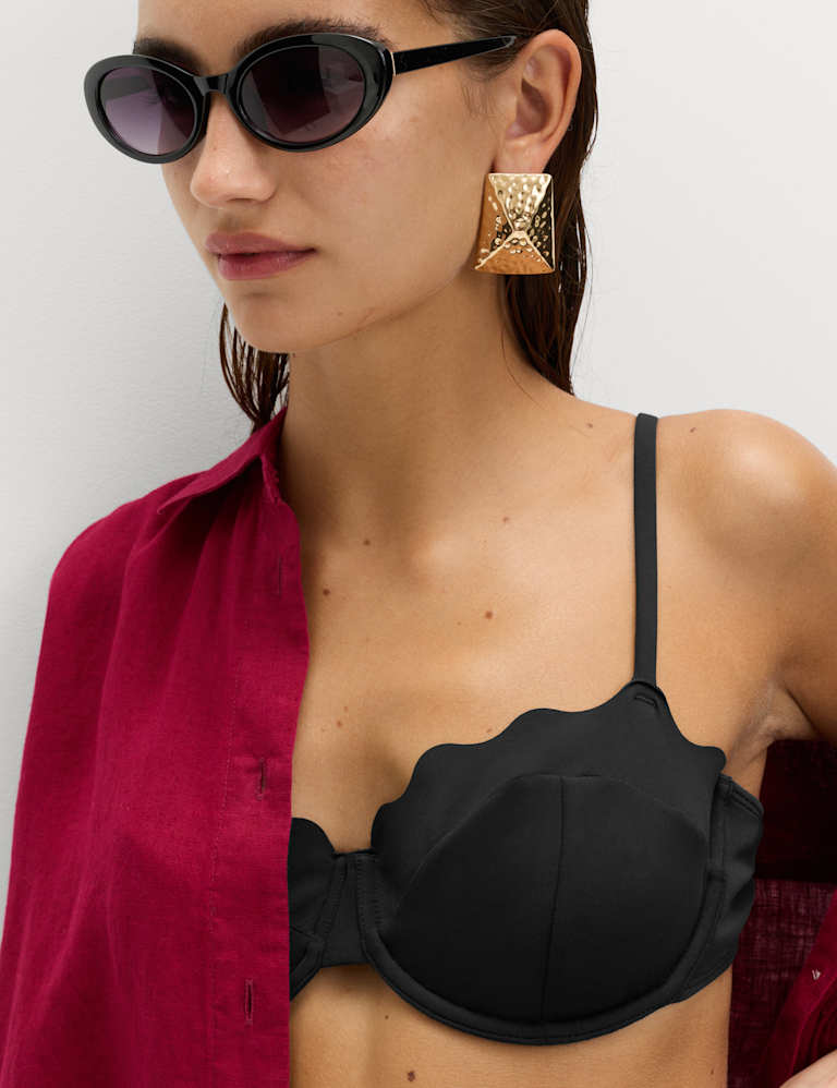 Wired Sculpt Scallop Bikini Top (A-E)