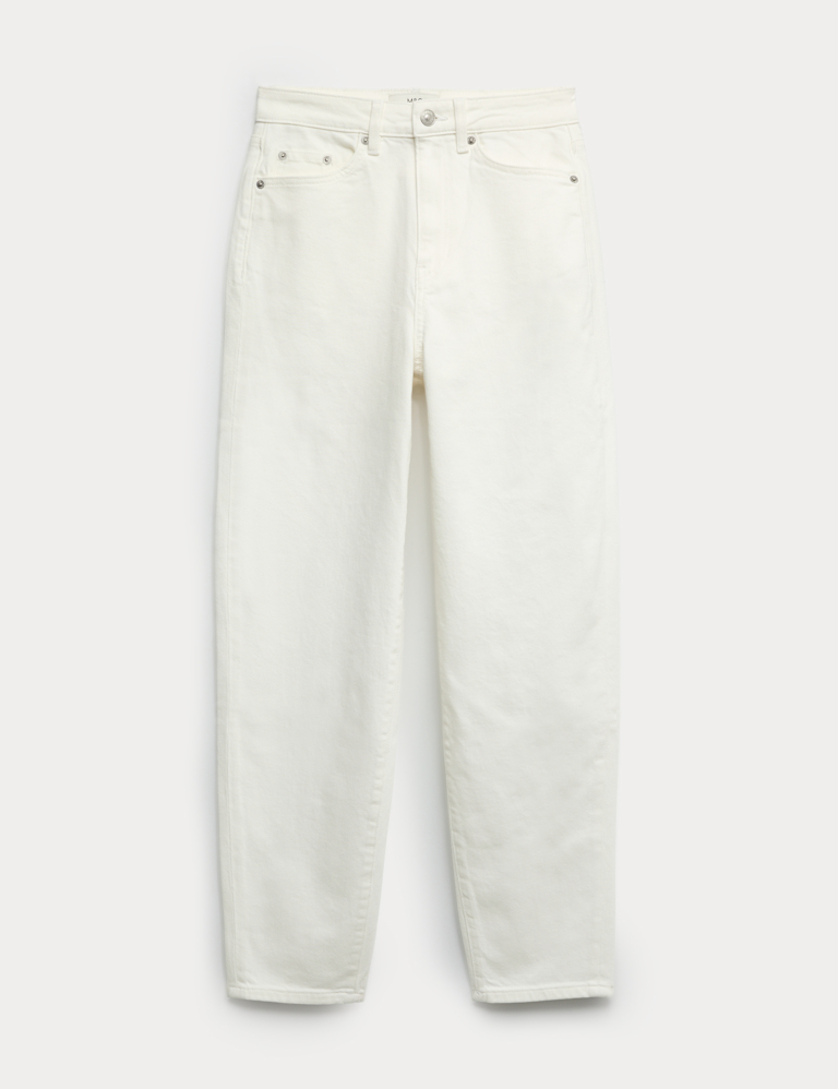 Mom High Waisted Ankle Grazer Jeans