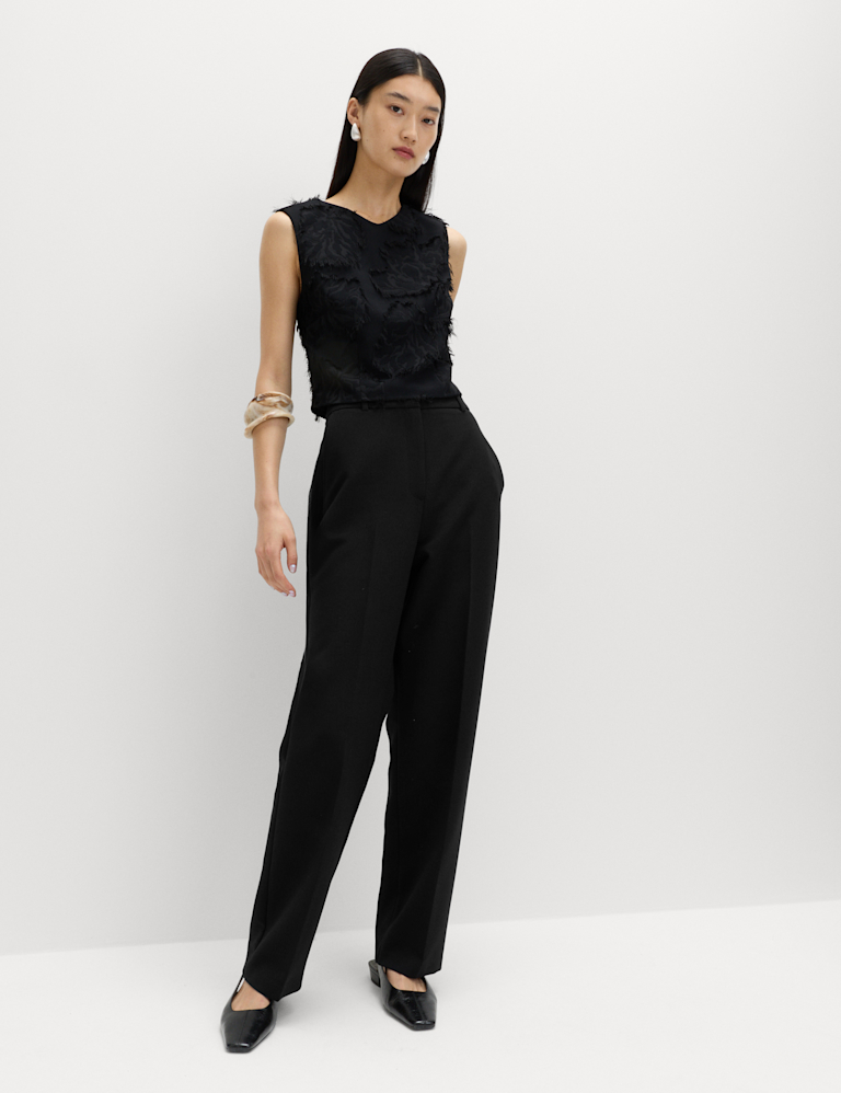 Tailored Straight Leg Trousers