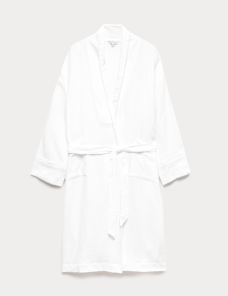 Pure Cotton Muslin Dressing Gown