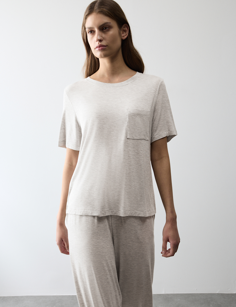 Pocket Detail Pyjama Top