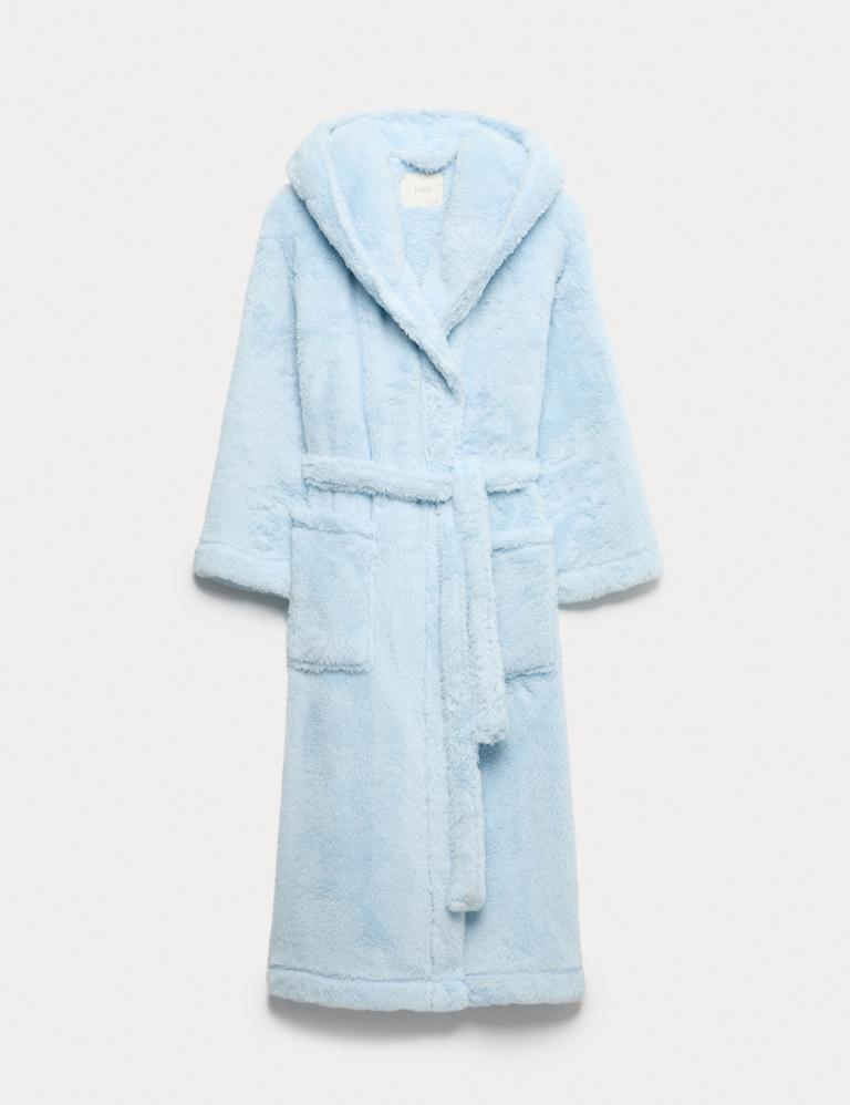 Fleece Hooded Dressing Gown