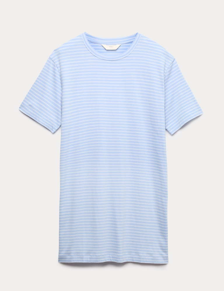 Cotton Modal Striped Nightshirt