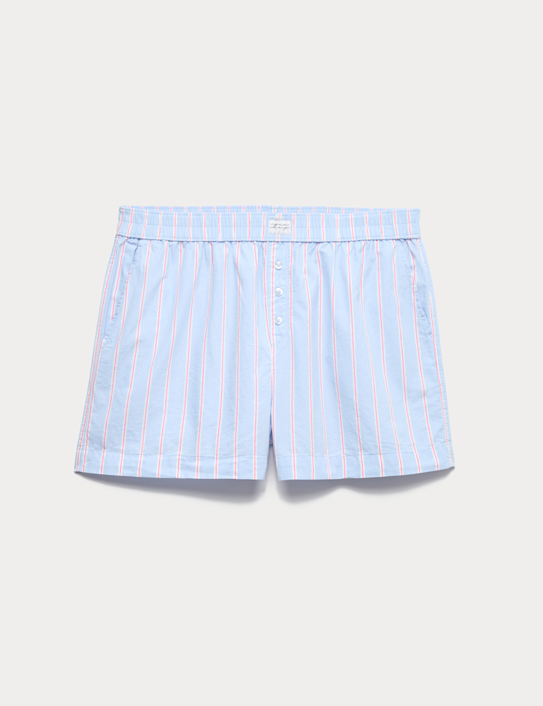 Pure Cotton Striped Pyjama Shorts