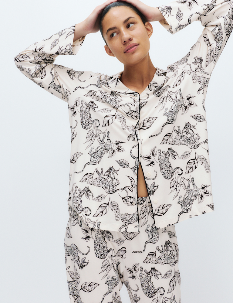 Soft Touch Printed Revere Pyjama Set