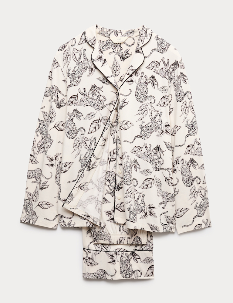 Soft Touch Printed Revere Pyjama Set