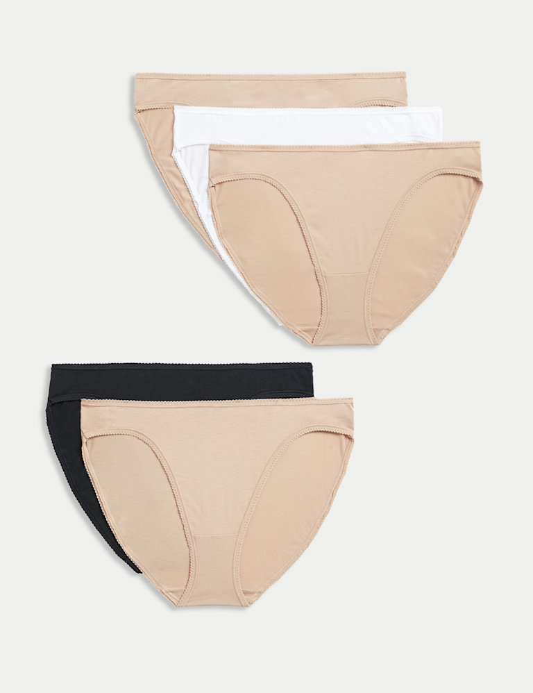 5pk Cotton Rich High Leg Knickers 5pk Cotton Rich High Leg Knickers