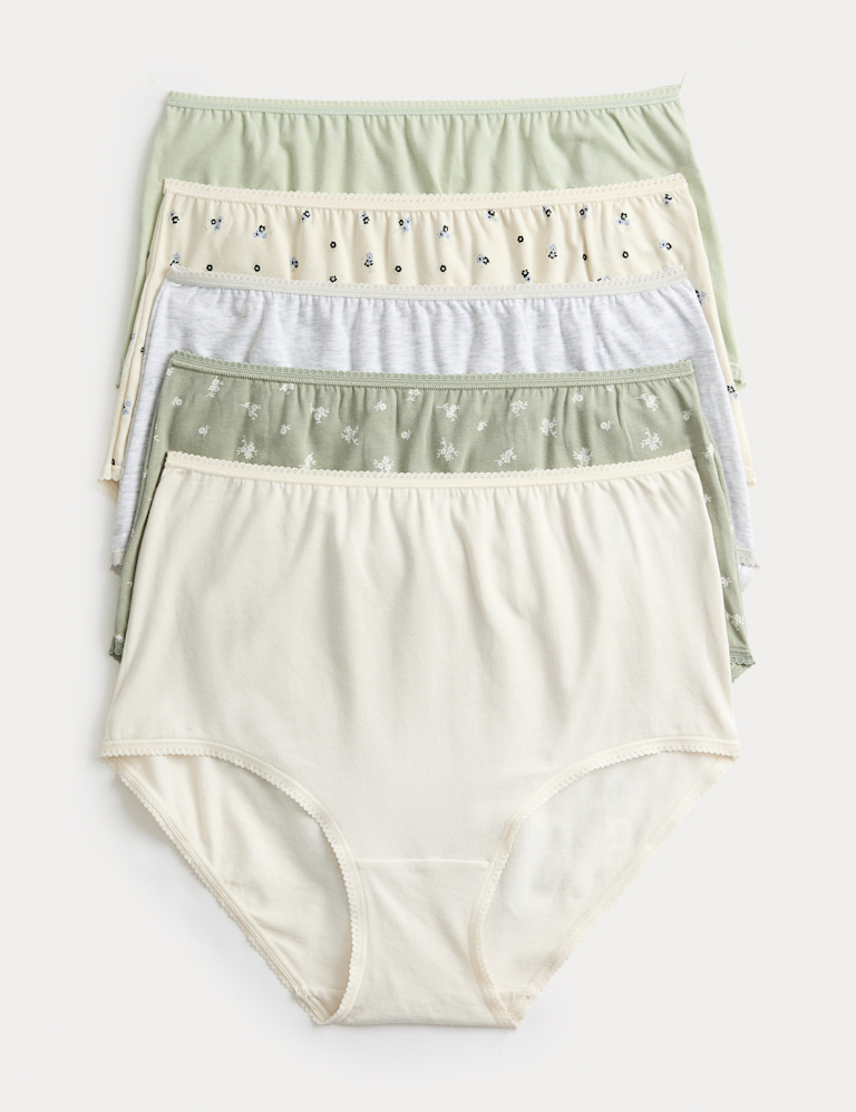 5pk Cotton Lycra™ Printed Full Briefs