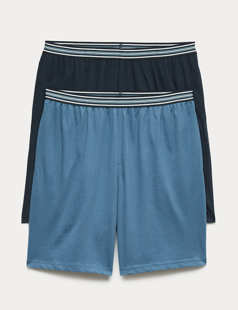 2-Pack Pure Cotton Jersey Pyjama Shorts