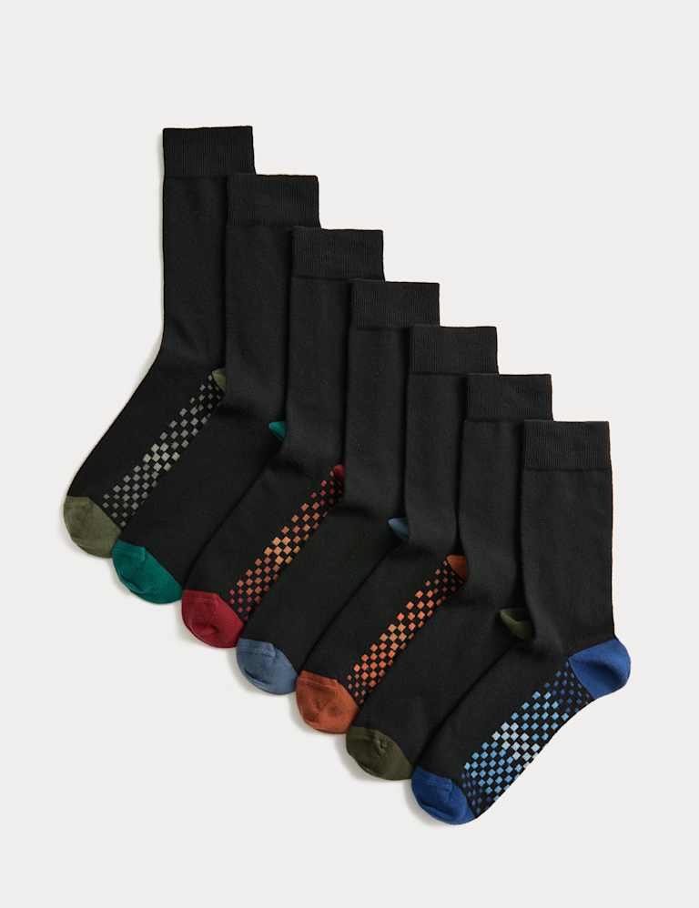 7 Pack Cool & Fresh™ Geo Cotton Rich Socks