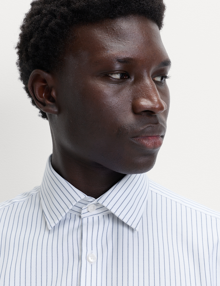 Slim Fit Pure Cotton Striped Shirt