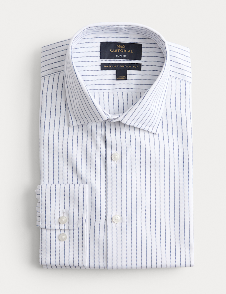 Slim Fit Pure Cotton Striped Shirt