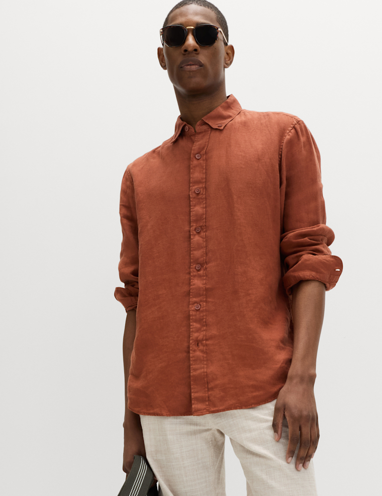 Pure Linen Garment Dye Shirt