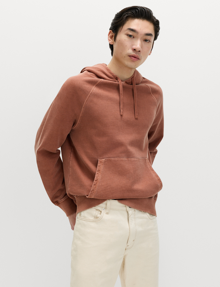 Pure Cotton Garment Dyed Hoodie