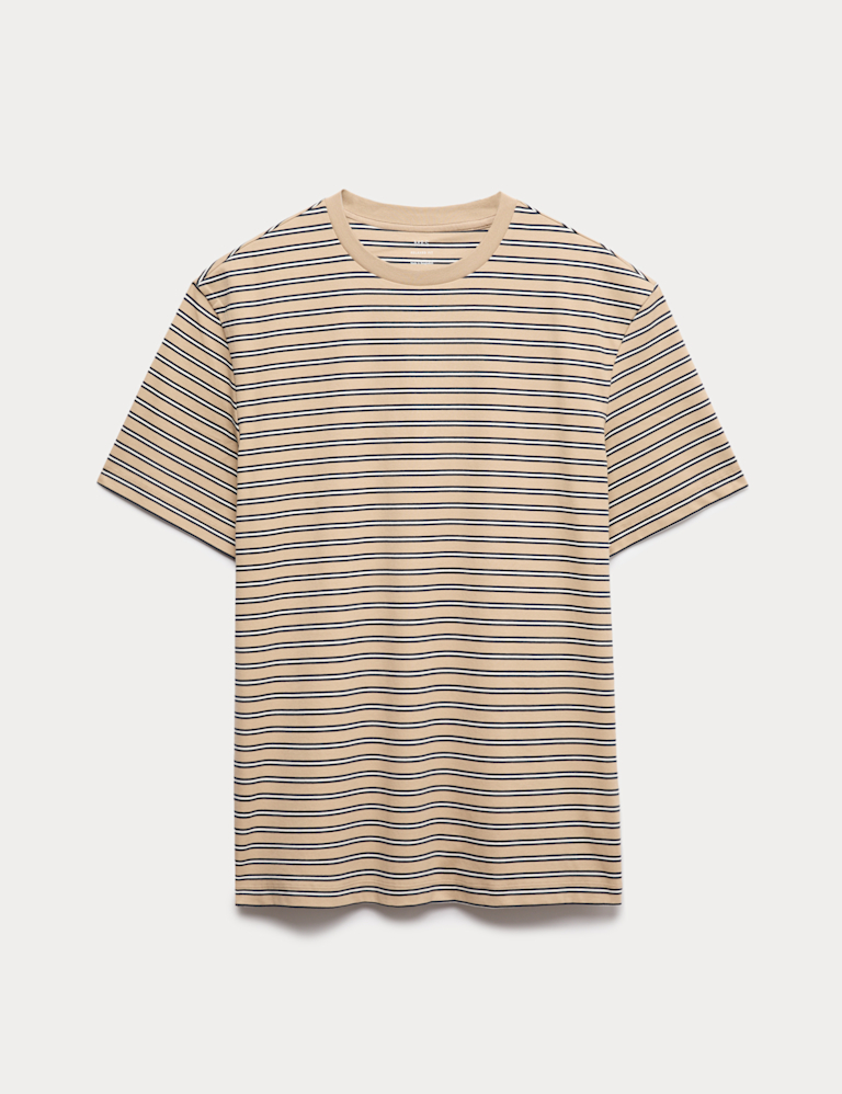Relaxed Fit Cotton Rich Stripe T-Shirt