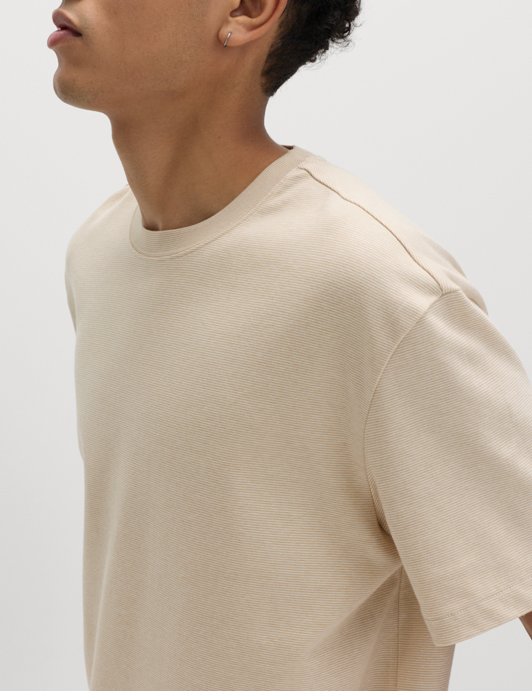 Cotton Rich Ultimate Performance Striped T-Shirt