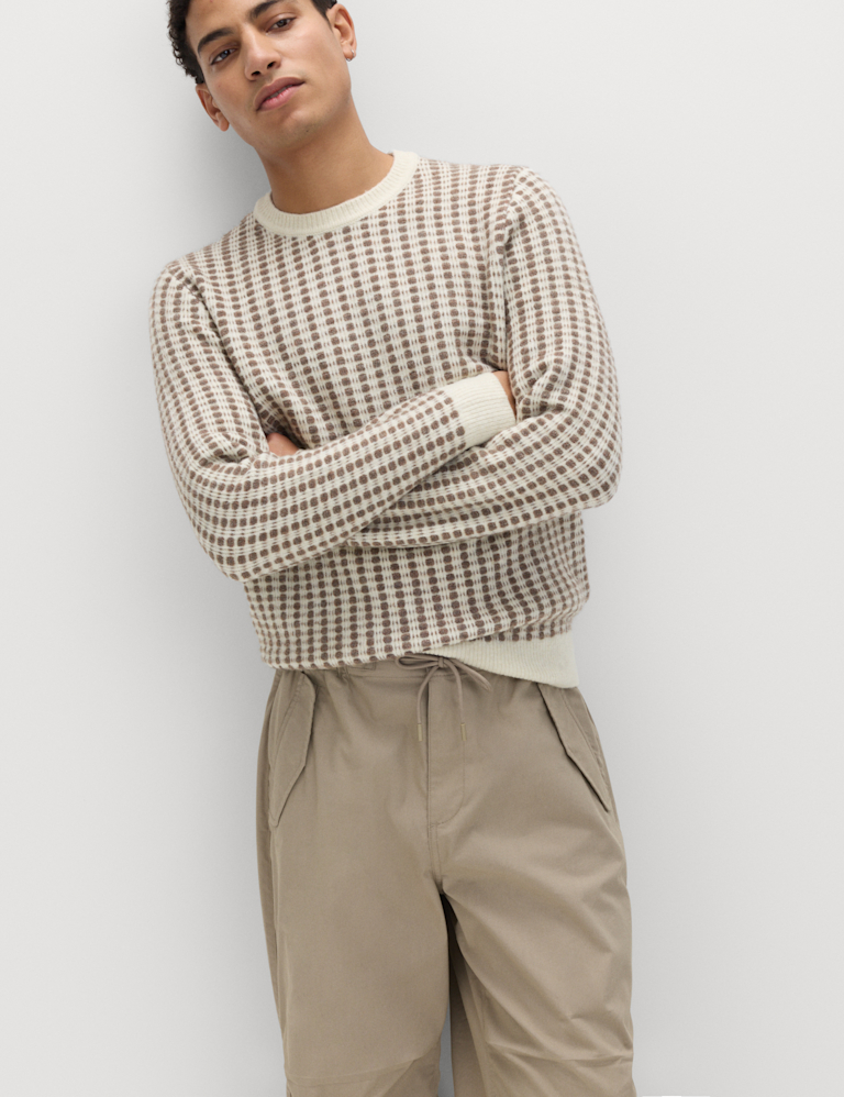 Supersoft Textured Stitch Crew Neck Jumper