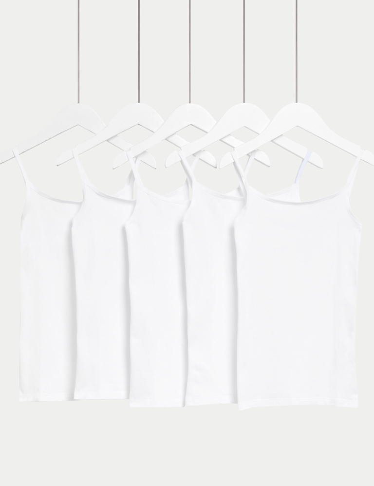 5 Pack Cotton Rich Cami Tops (5-14 Yrs)