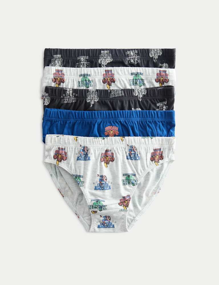 5 Pack Pure Cotton Avengers™ Briefs (2-8 Yrs)