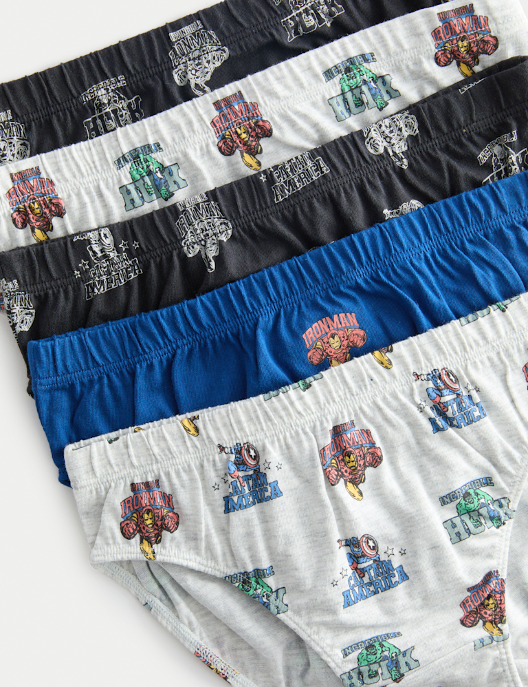 5 Pack Pure Cotton Avengers™ Briefs (2-8 Yrs)