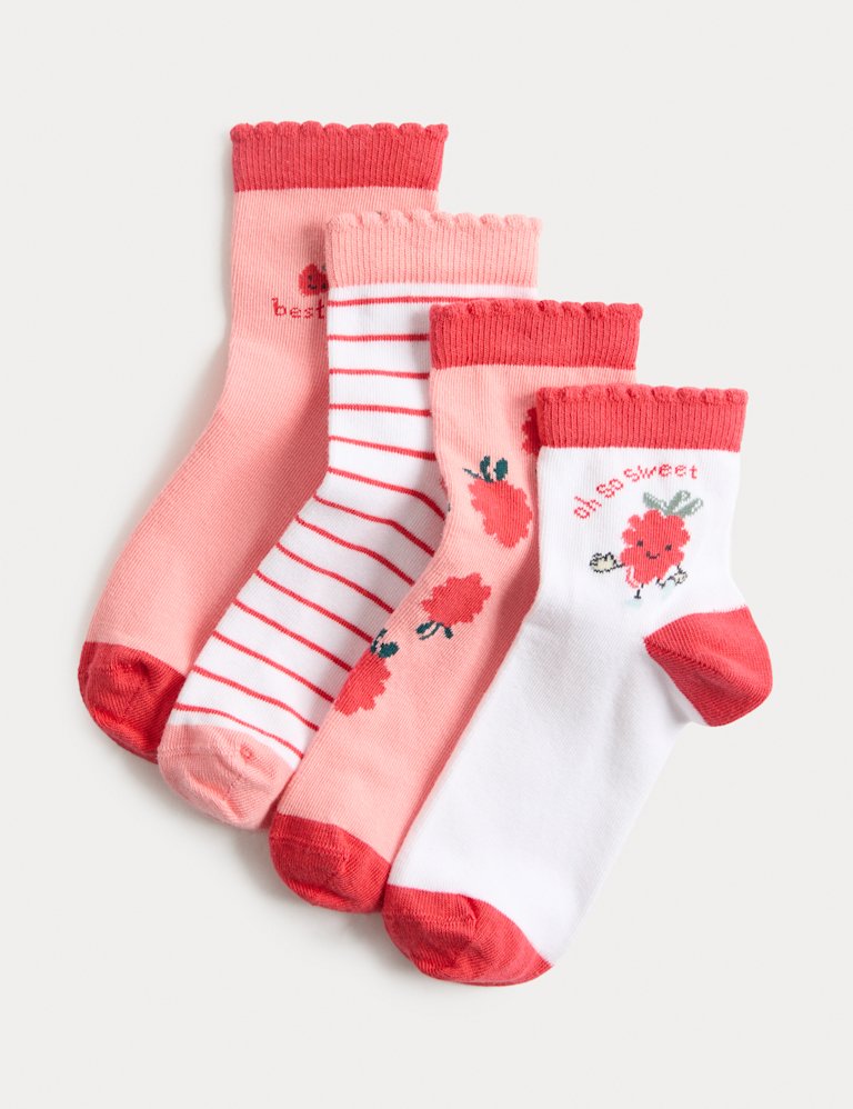4 Pack Fun Berries Socks (6 Small – 7 Large)
