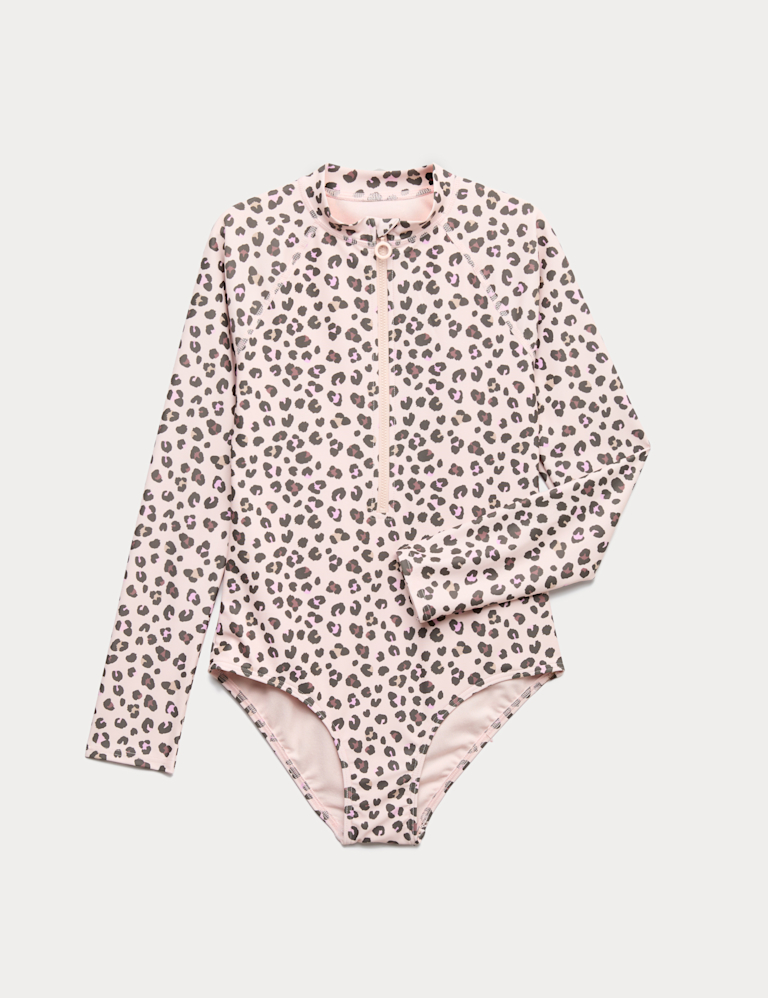 Leopard Long Sleeve Swimsuit (6-16 Yrs) Leopard Long Sleeve Swimsuit (6-16 Yrs)