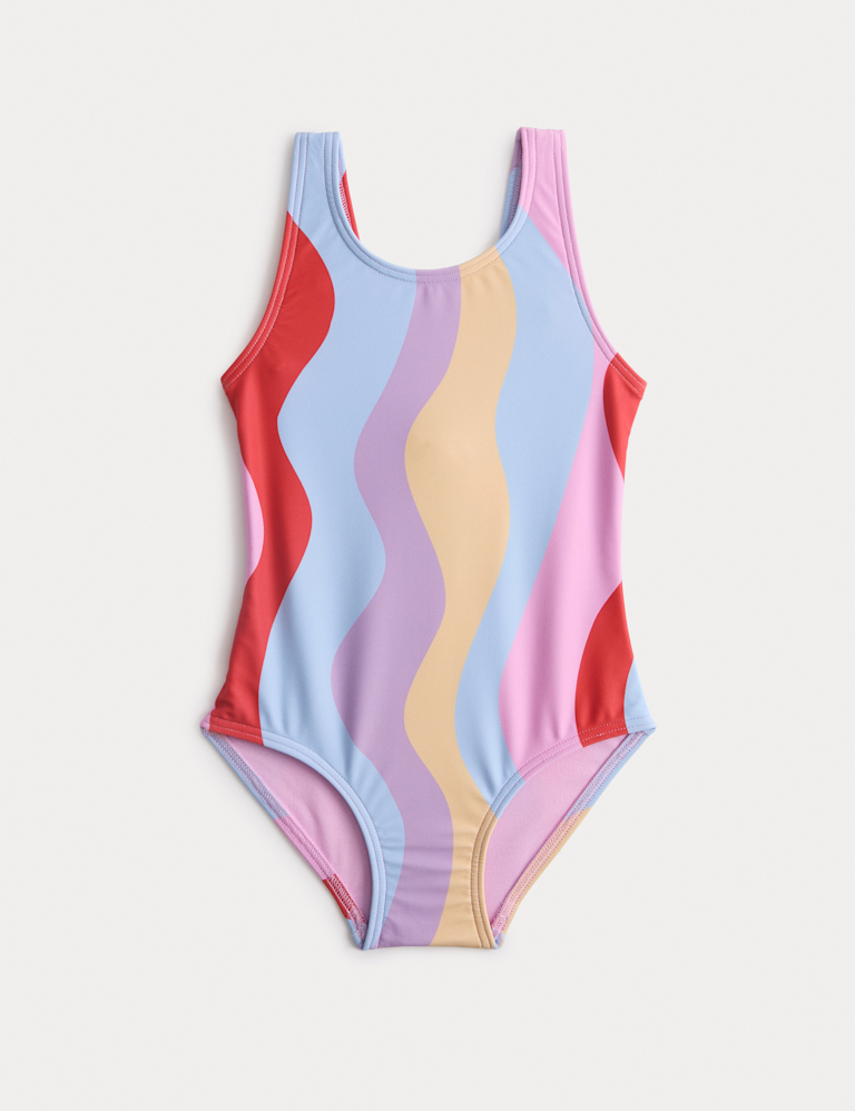 Wave Print Swimsuit (2-8 Yrs) Wave Print Swimsuit (2-8 Yrs)
