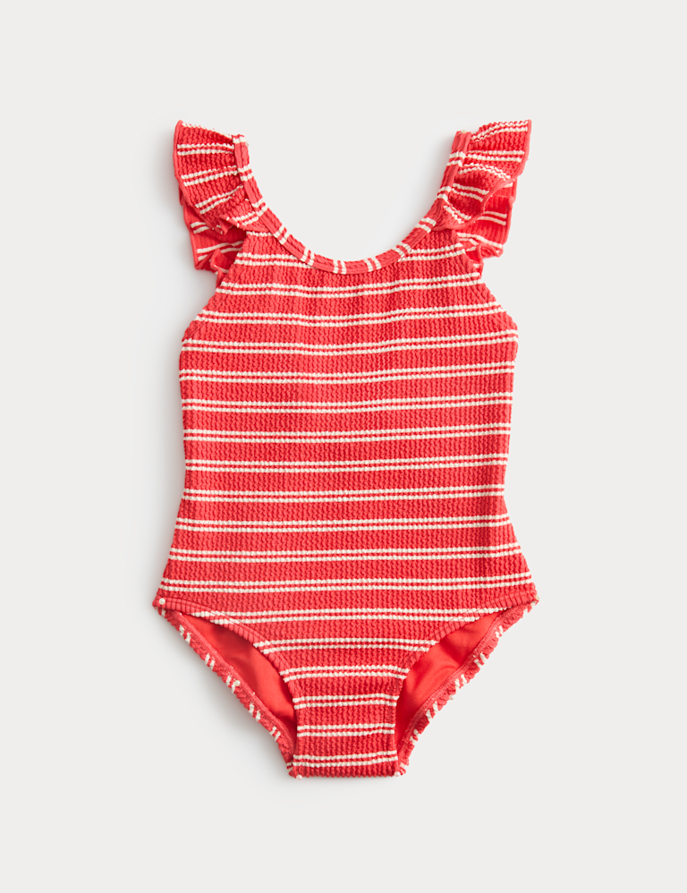 Striped Frill Swimsuit (2-8 Yrs)