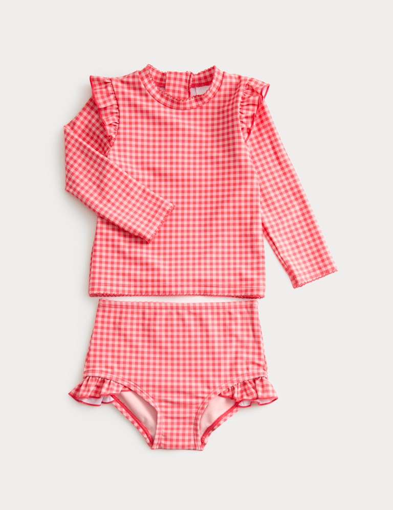 2pc Gingham Swim Set (0-3 Yrs)