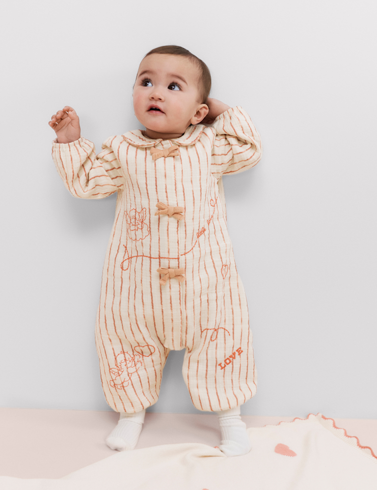 Pure Cotton Cupid Striped All in One (0-3 Yrs)