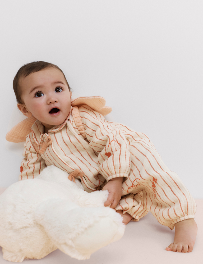 Pure Cotton Cupid Striped All in One (0-3 Yrs)