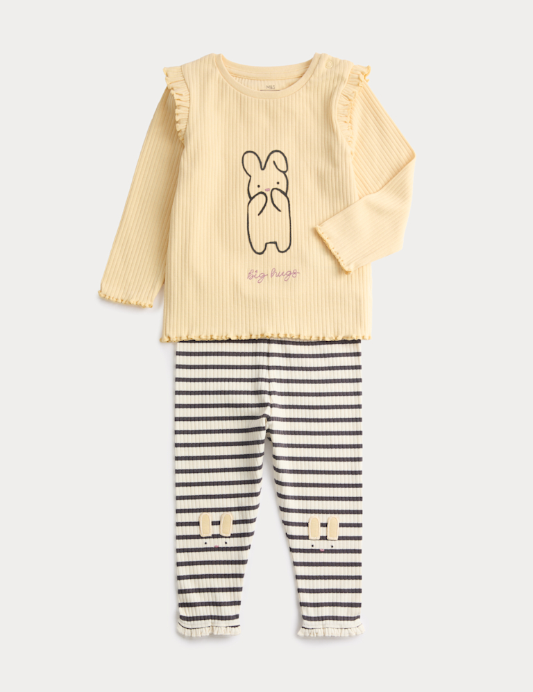 2pc Cotton Rich Bunny Outfit (0-3 Yrs)