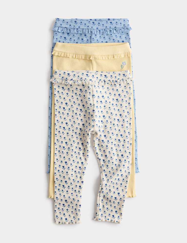3 Pack Cotton Rich Leggings (0-3 Yrs)